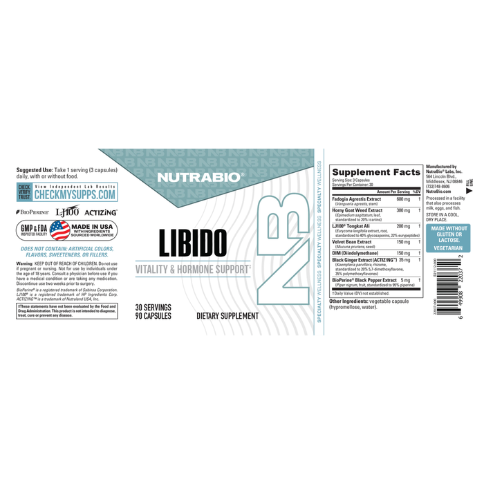 Nutrabio Libido - Advanced Libido Support