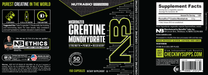 NutraBio Creatine Monohydrate Capsules - Label