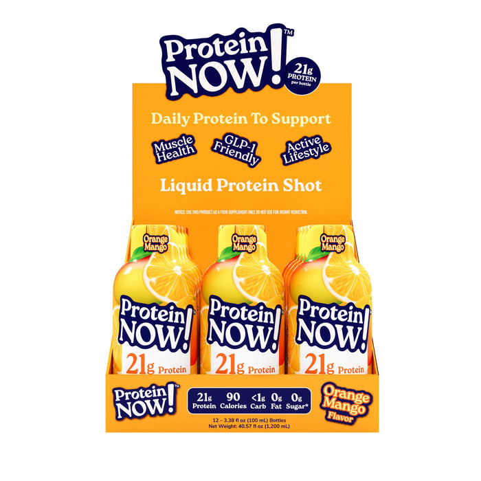 NutraBio Protein Now Orange Mango (12-Pack) - Box
