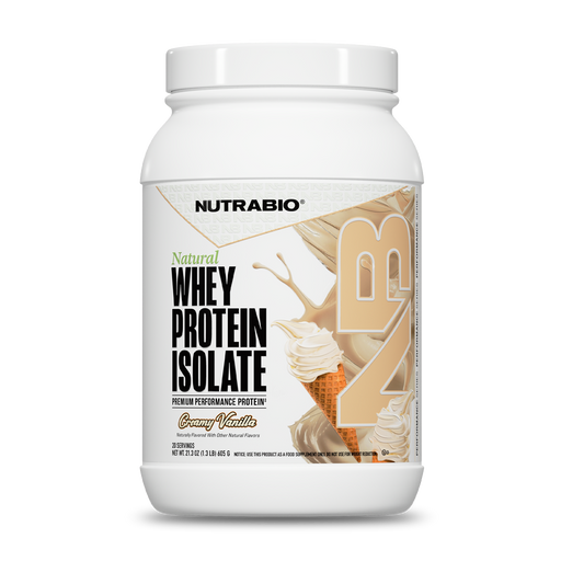 NutraBio Natural Whey Protein Isolate - Creamy Vanilla