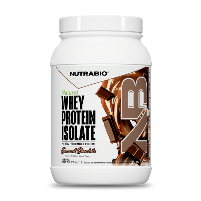 NutraBio Natural Whey Protein Isolate - Gourmet Chocolate