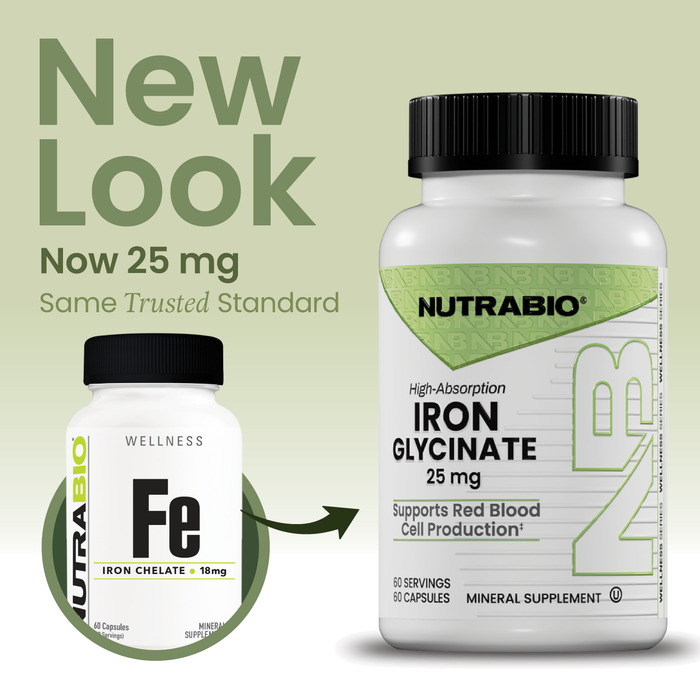 NutraBio Iron Glycinate 25mg