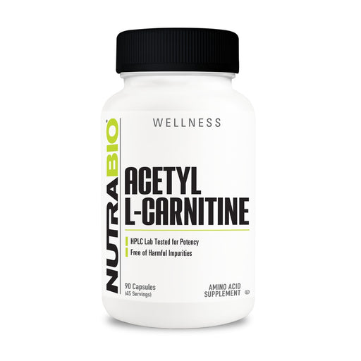 NutraBio Acetyl L-Carnitine (500mg) 45 Servings