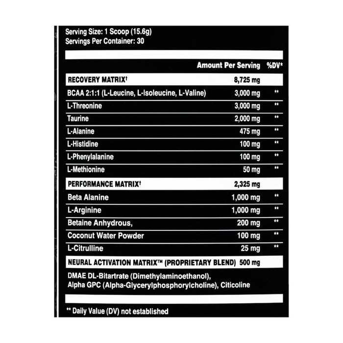 After Dark Supplements - Dripnosis Preworkout Supplement Facts