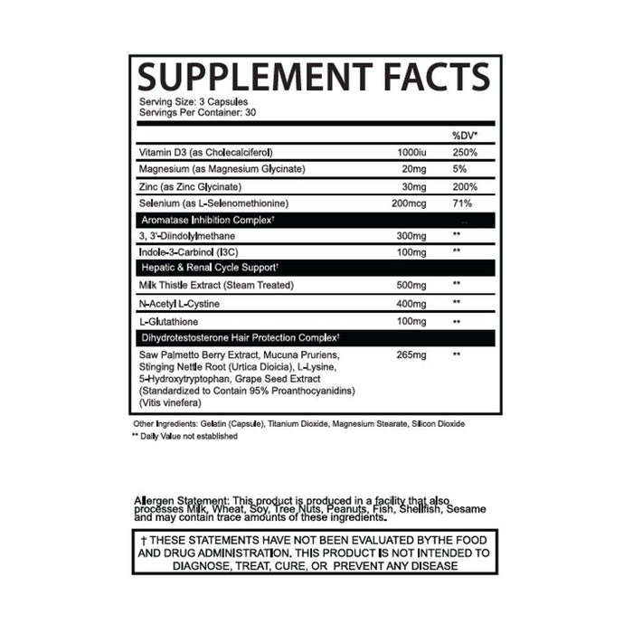After Dark Supplements - Estrozole Supplement Facts