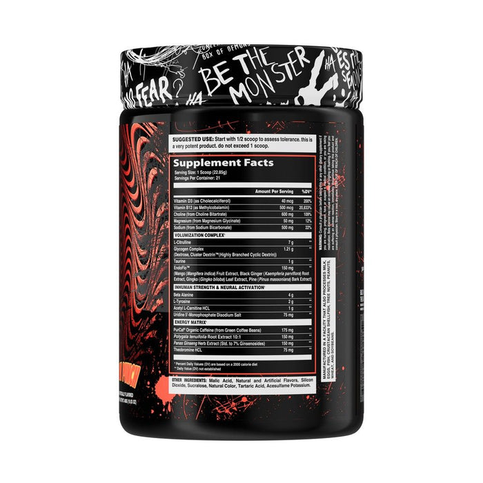 After Dark Supplements - Inhuman Mentis Preworkout Supplement Facts