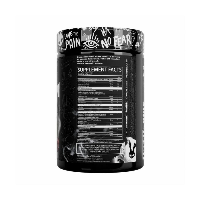 After Dark Supplements - Inhuman Pyro Preworkout Supplement Facts