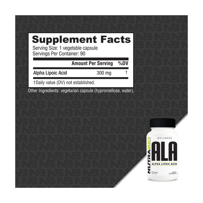 NutraBio Alpha Lipoic Acid (300mg)