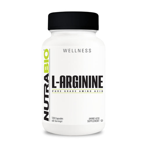 NutraBio Arginine (750mg) 120 Capsules