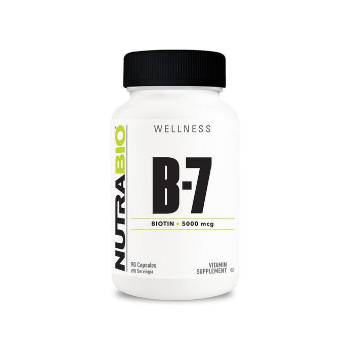 NutraBio Biotin (B-7)(5000mcg) - 90 Servings