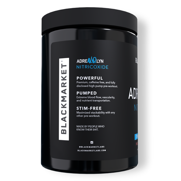 Black Market Labs NitricOxide Stim-Free Pre-Workout Side Panel
