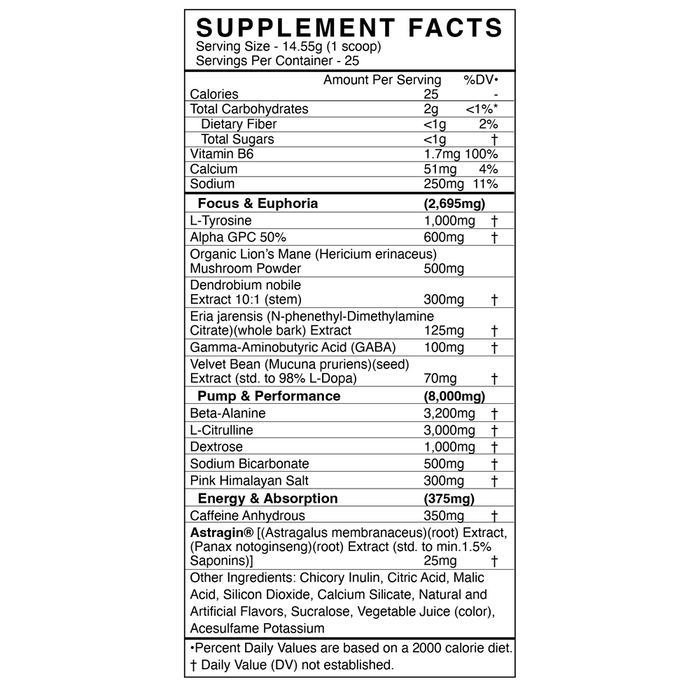 Black Market Labs Nootropic High Focus Pre-Workout