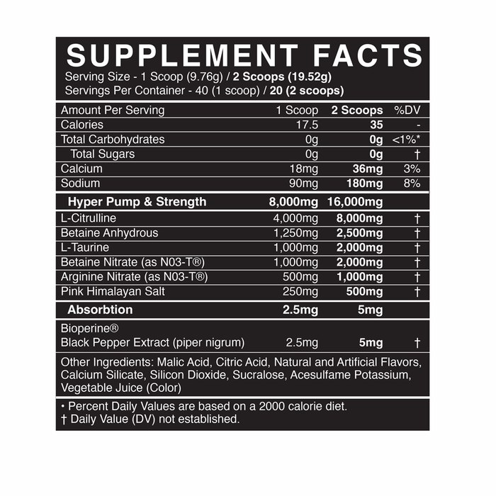 Black Market Labs Pump Stim-Free Pre-Workout