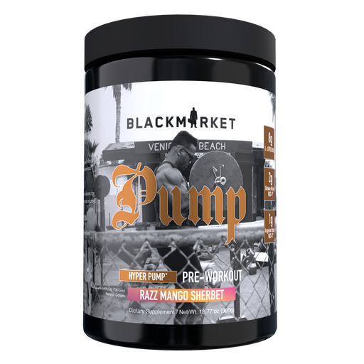 Black Market Labs Pump Stim-Free Pre-Workout - Razz Mango Sherbert