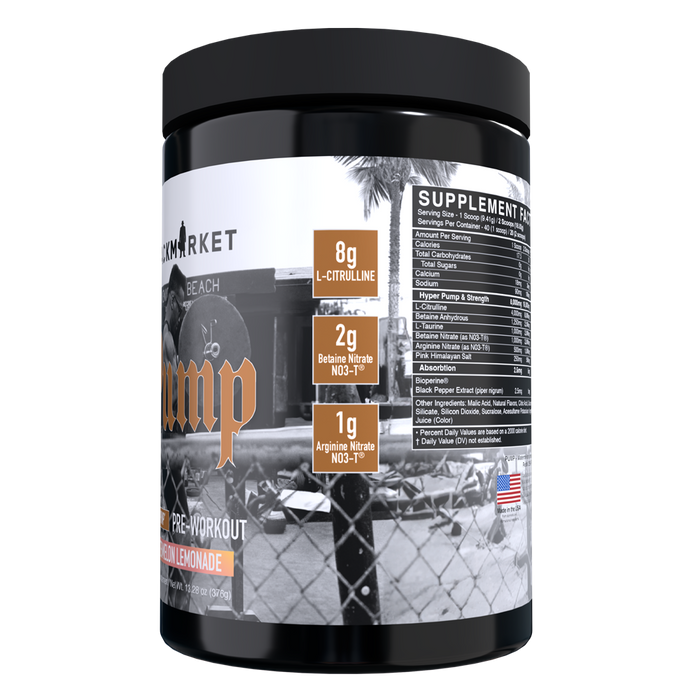 Black Market Labs Pump Stim-Free Pre-Workout Side Panel