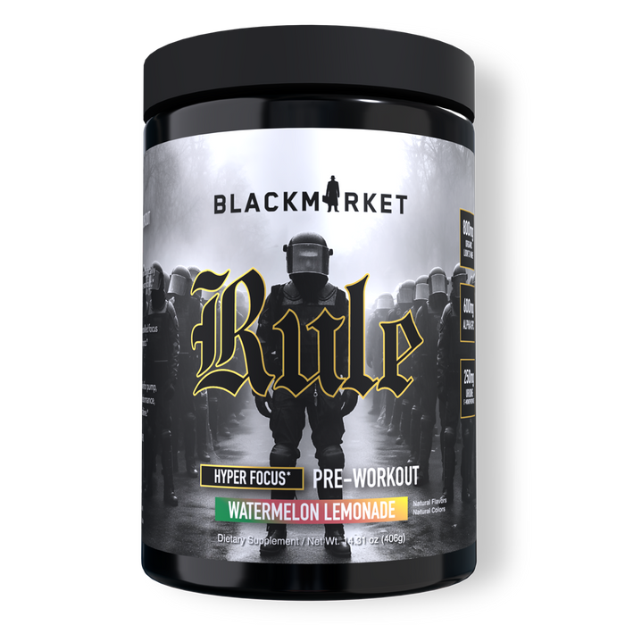 Black Market Labs Rule Hyper-Focus Pre-Workout - Watermelon Lemonade