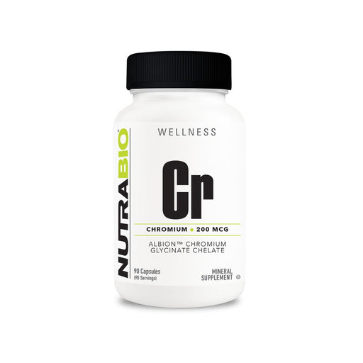 NutraBio Chromium Chelate GTF (200mcg) - 90 Capsules