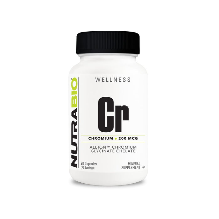 NutraBio Chromium Chelate GTF (200mcg) - 90 Capsules