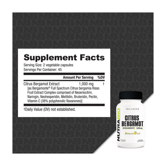 NutraBio Citrus Bergamot (1000mg)