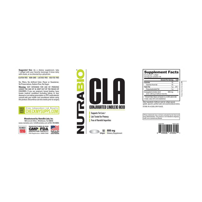 NutraBio CLA (800mg)