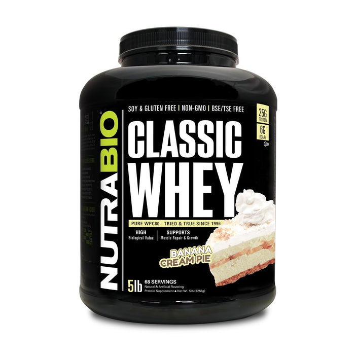 NutraBio Classic Whey Banana Cream Pie