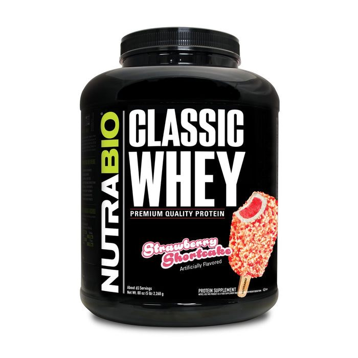 NutraBio Classic Whey Strawberry Shortcake