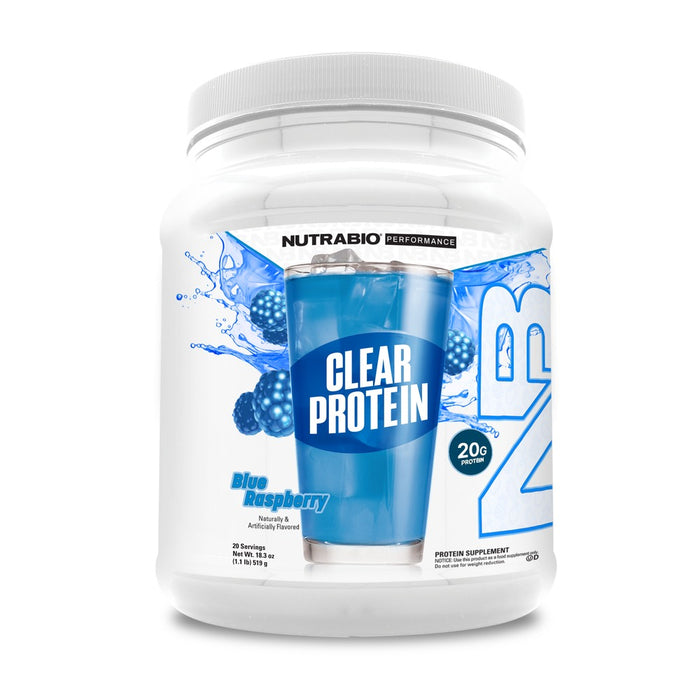 NutraBio Clear Whey Blue Raspberry