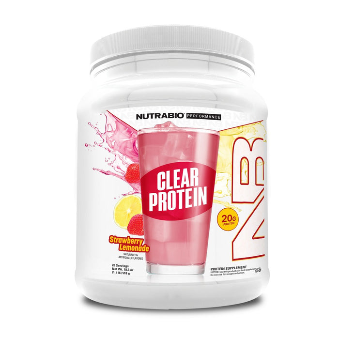 NutraBio Clear Whey Strawberry Lemonade