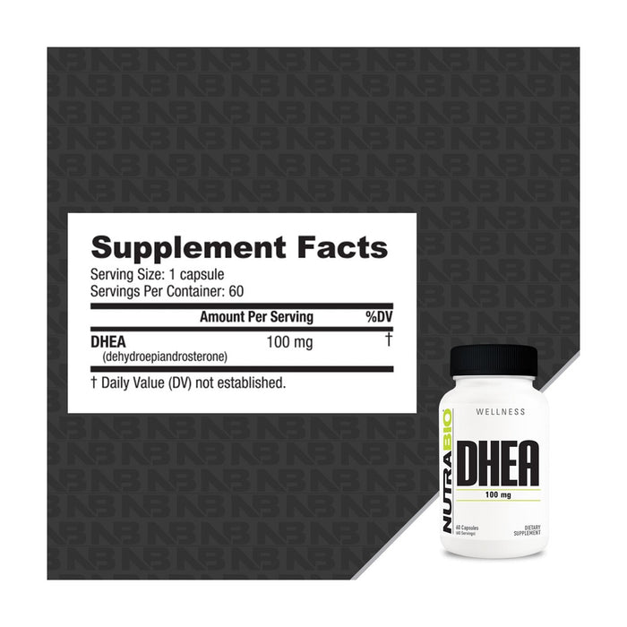 NutraBio DHEA (100mg)