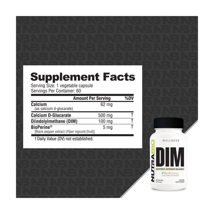 NutraBio DIM with Calcium D-Glucarate