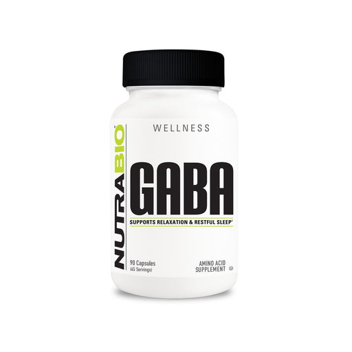 NutraBio GABA (500mg) - 90 Capsules
