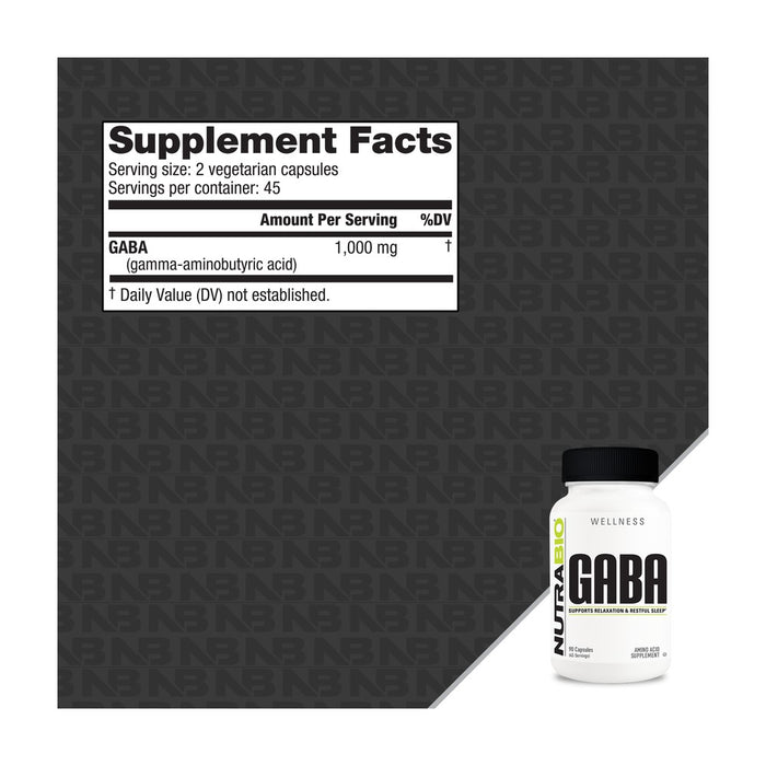 NutraBio GABA (500mg)