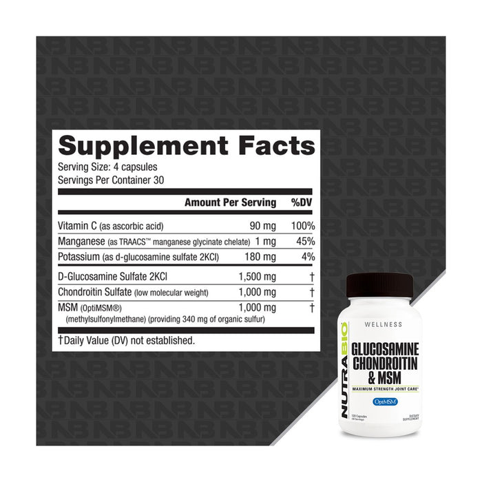 NutraBio Glucosamine Chondroitin OptiMSM