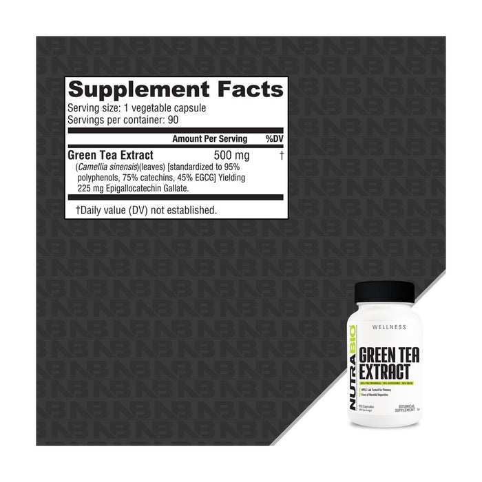 NutraBio Green Tea Extract (500mg)