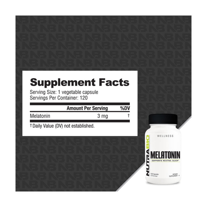 NutraBio Melatonin (3mg)