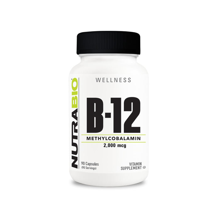 NutraBio Methyl B-12 (2000mcg) - 90 Capsules
