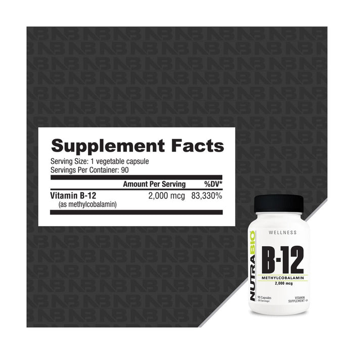 NutraBio Methyl B-12 (2000mcg)