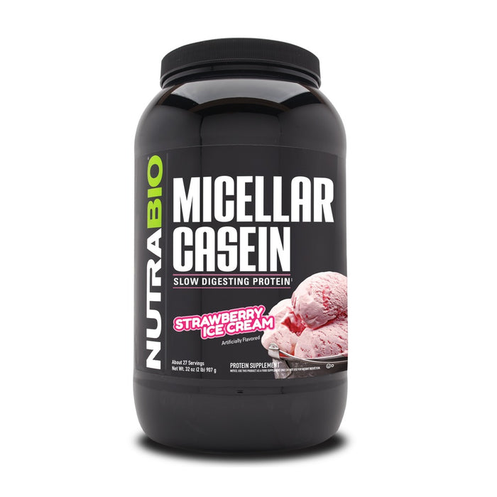 NutraBio Micellar Casein Strawberry Ice Cream