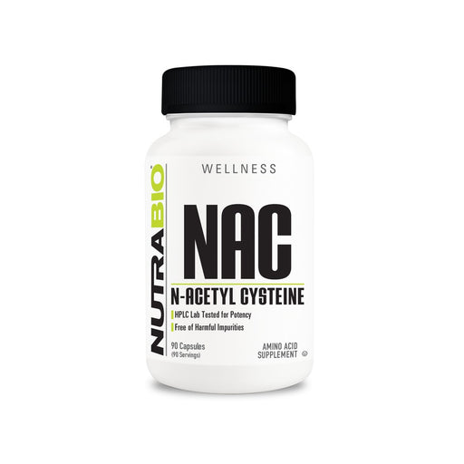 NutraBio NAC (N-Acetyl-Cysteine) (600 mg) - 90 Capsules