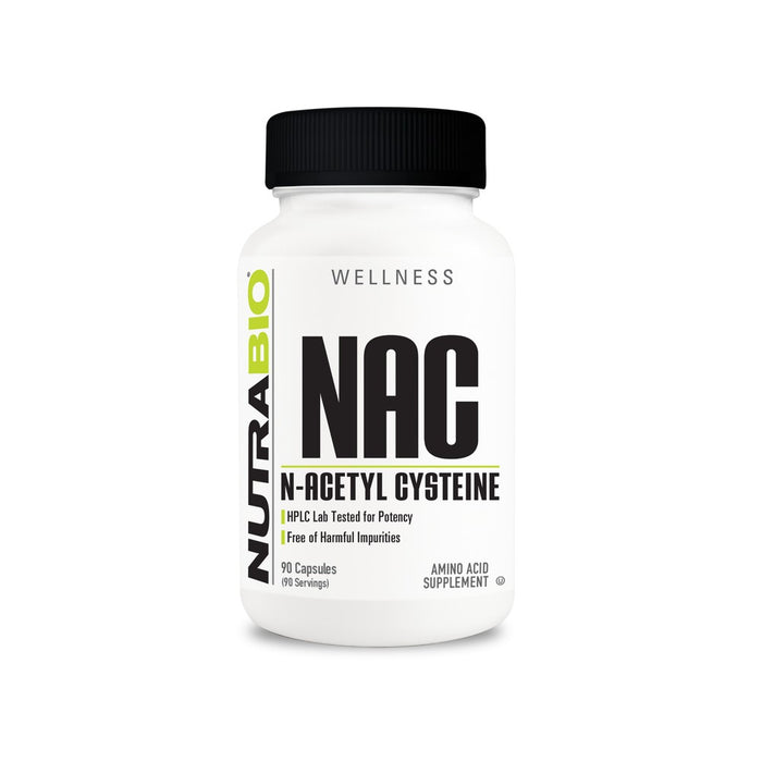NutraBio NAC (N-Acetyl-Cysteine) (600 mg) - 90 Capsules