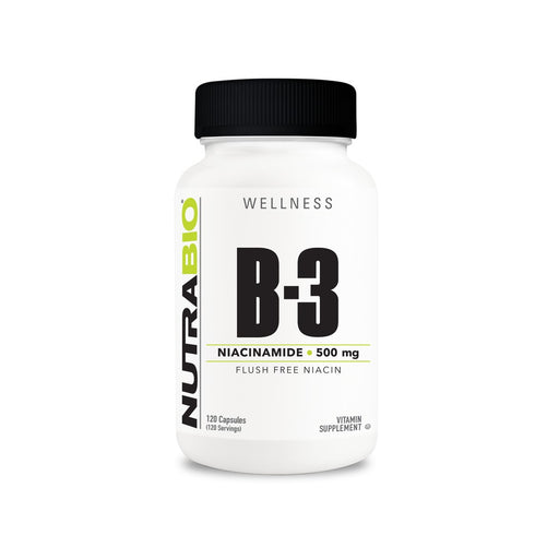 NutraBio Niacinamide (B-3)(500mg) - 120 Servings