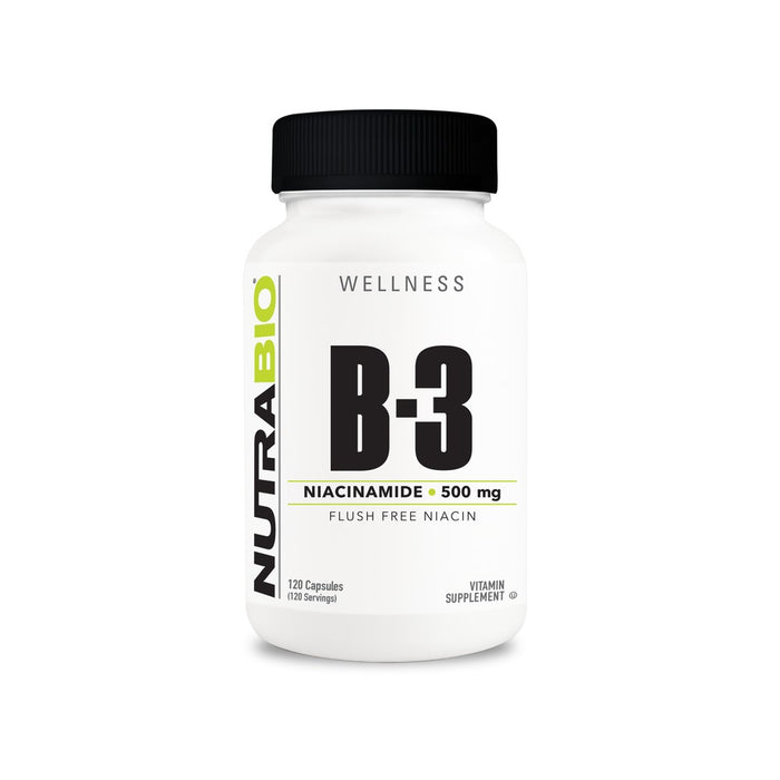 NutraBio Niacinamide (B-3)(500mg) - 120 Servings