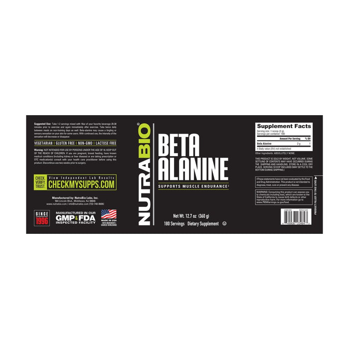 Nutrabio Beta Alanine Powder