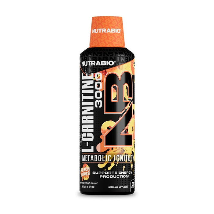 Nutrabio LeanShots Liquid L-Carnitine Shot (3000mg) - Peach Rings