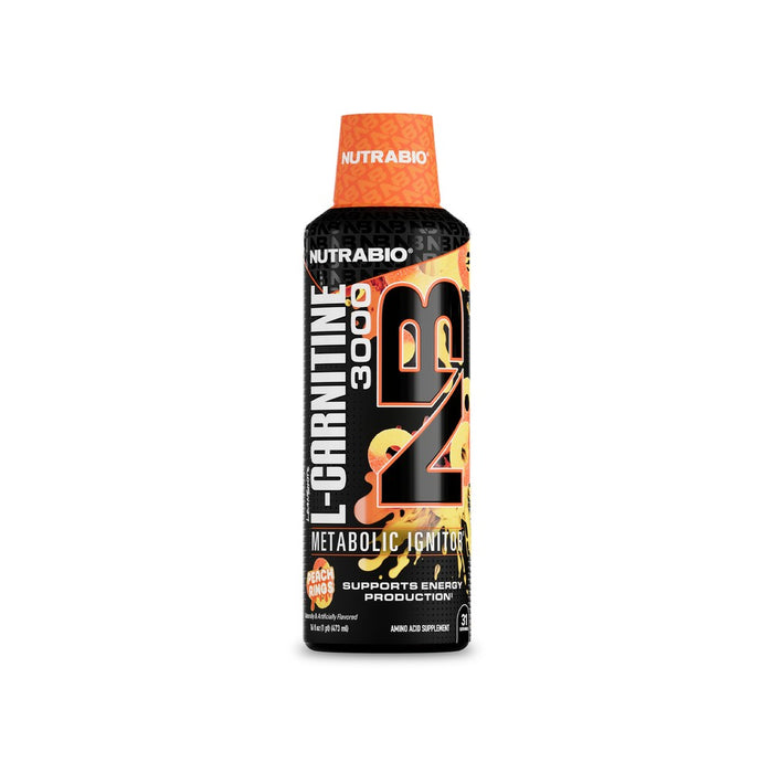 Nutrabio LeanShots Liquid L-Carnitine Shot (3000mg) - Peach Rings
