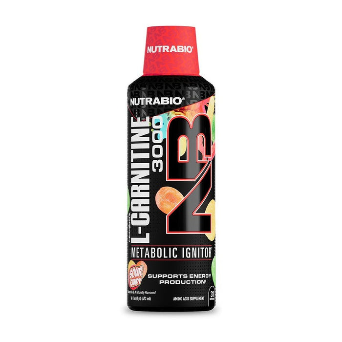 Nutrabio LeanShots Liquid L-Carnitine Shot (3000mg) - Sour Candy
