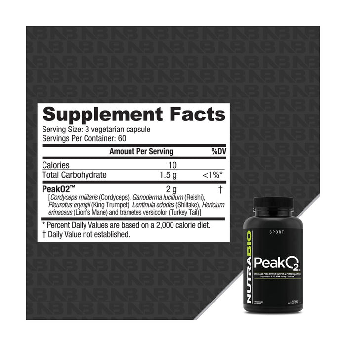 NutraBio PeakO2 Capsules
