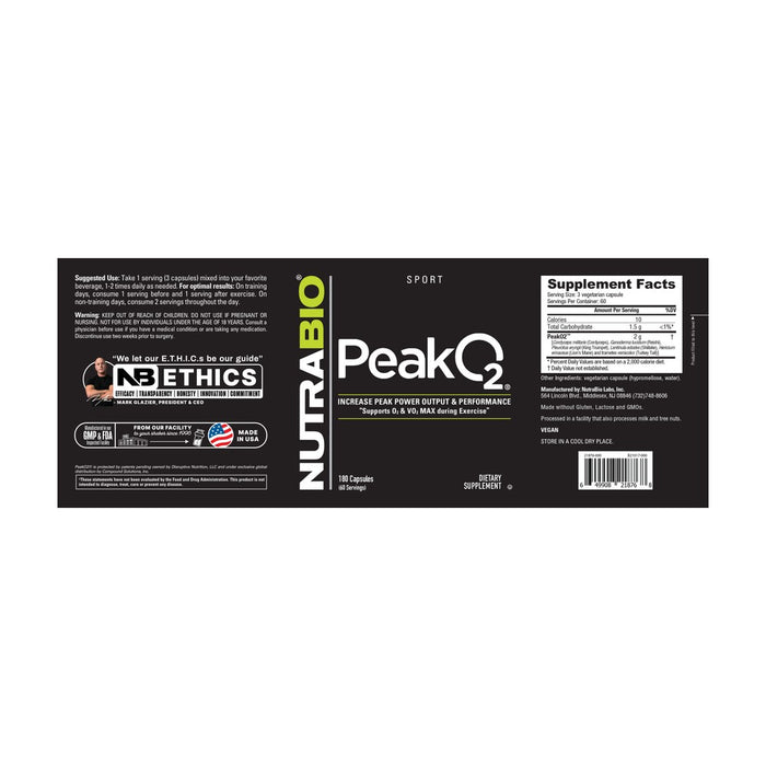 NutraBio PeakO2 Capsules