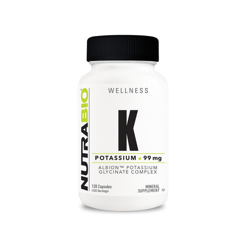 NutraBio Potassium Complex (99mg) - 120 Capsules