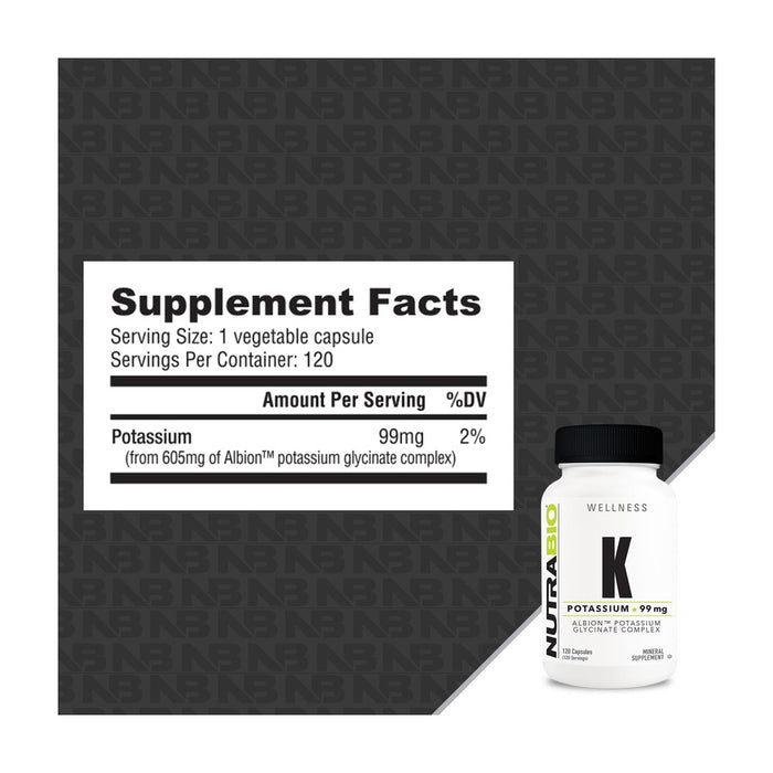 NutraBio Potassium Complex (99mg)